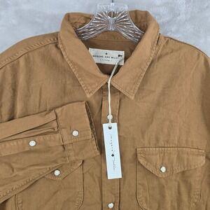 Imogene and Willie Hayes Pearl Snap Shirt Mens XL Brown Whisper Twill NWT
